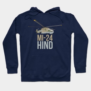 Mi-24 Hind helicopter gunship color version Hoodie